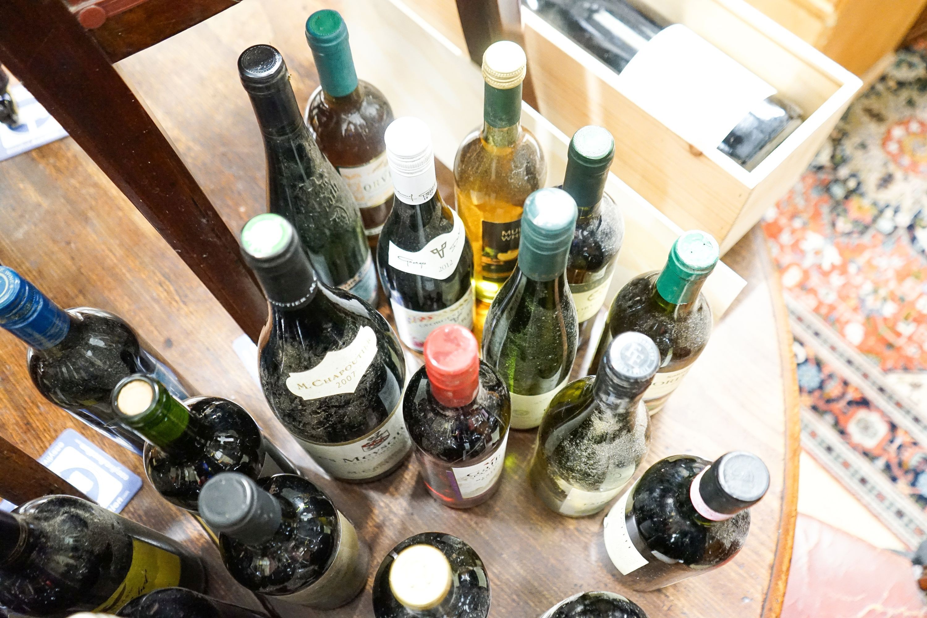 Forty-six bottles of assorted red, white and rose wines, assorted ciders